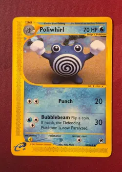 POLIWHIRL 89/165 Expedition non-holo E-READER Pokemon TCG card NM+ CLEAN! - Image 1