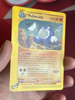 POLIWRATH 26/144 SKYRIDGE RARE non-holo E-READER Pokemon TCG card NM+ CLEAN - Image 2