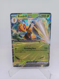 Beedrill ex 003/086 Me04: Chaos Rising Holo Pokemon TCG Card - Image 1