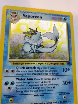 Vaporeon Jungle Set Pokemon Card Base WOTC - Image 3