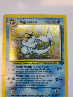 Vaporeon Jungle Set Pokemon Card Base WOTC - Image 4