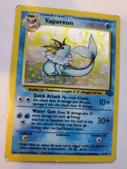 Vaporeon Jungle Set Holo Pokemon Card Base WOTC - Image 1