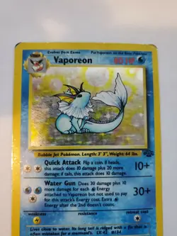 Vaporeon Jungle Set Holo Pokemon Card Base WOTC - Image 4