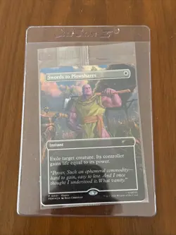 THANOS MtG PSA Promo Swords to Plowshares Marvel in-hand. - Image 1