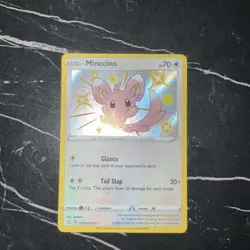Minccino SV093/SV122 Shiny Holo Rare Shining Fates Pokemon TCG NM/LP - Image 1