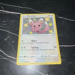 Minccino SV093/SV122 Shiny Holo Rare Shining Fates Pokemon TCG NM/LP - Image 2