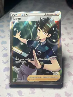 Pokemon Judge TG25/TG30 Silver Tempest Trainer Full Art Holo Ultra Rare - Image 1