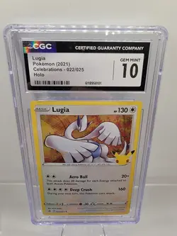 Lugia CGC GEM MINT 10 Graded — 022/025 Celebrations Rare Holo Pokemon - Image 1