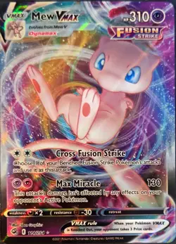 2021 POKEMON TCG, Mew VMAX 114/264 #Swsh08, ULTRA RARE, EBP-0085 - Image 1