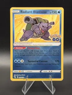 Radiant Blastoise 018/078 Pokemon GO Holo - Image 1