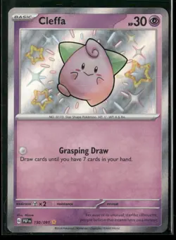 Cleffa 150/091 Shiny Rare Paldean Fates NM/M Pokemon - Image 1