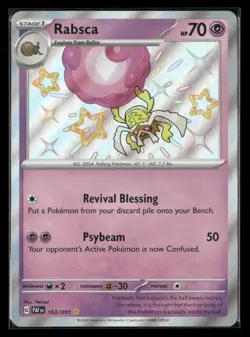 Rabsca 163/091 Shiny Rare Paldean Fates NM/M Pokemon - Image 1