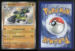 Lucario 174/091 Shiny Rare Paldean Fates Pokemon NM/M - Image 3