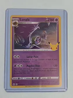 2021 Lunala 15/25 - Holo Rare - 25th Anniversary Celebrations - NM Pokemon TCG - Image 2