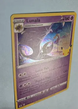2021 Lunala 15/25 - Holo Rare - 25th Anniversary Celebrations - NM Pokemon TCG - Image 4