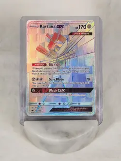 Pokemon Kartana GX Secret Rare Full Art Holo Ultra Beast 117/111 SM NM - Image 1