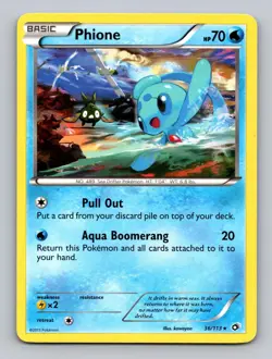 Phione 36/113 Rare Legendary Treasures Pokemon Lightly Played - Image 1