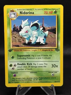 [LP+/NM] 1999 Pokemon Jungle Nidorina 1st Edition #40/64 Uncommon - Image 1