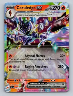 Pokemon TCG Ceruledge ex Holo Double Rare SV08: Surging Sparks 036/191 - Image 1