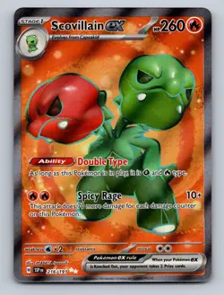 Pokemon TCG Scovillain ex - Holo Ultra Rare SV08: Surging Sparks 216/191 - Image 1