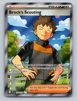 Pokemon TCG Brock's Scouting Holo Ultra Rare SV09: Journey Together 179/159 - Image 1