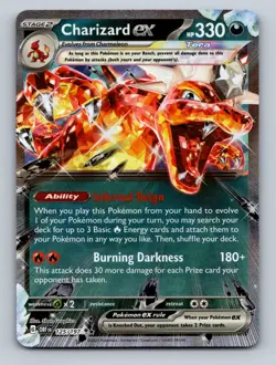 Pokemon TCG Charizard ex - Holo Double Rare SV03: Obsidian Flames 125/197 - Image 1