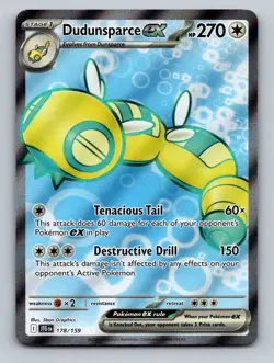 Pokemon TCG Dudunsparce ex Holo Ultra Rare SV09: Journey Together 178/159 - Image 1