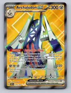 Pokemon TCG Archaludon ex Holo Ultra Rare SV08: Surging Sparks 224/191 - Image 1
