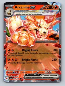 Pokemon TCG Arcanine ex Holo Double Rare SV01: Scarlet & Violet Base Set 032/198 - Image 1