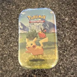Nintendo Pokemon TCG Pikachu & Tepig Tin Metal Deck Box 2023 - Image 1