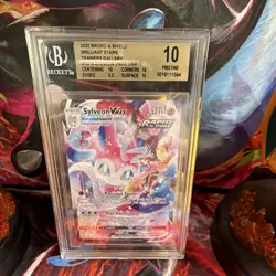 Pokemon Sylveon VMAX Brilliant Stars Trainer Gallery Ultra Rare Beckett 10 - Image 2