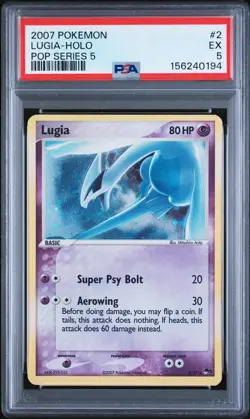 2007 Pokemon Pop Series 5 Lugia-Holo PSA 5 Excellent Condition - Image 1