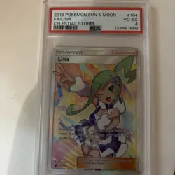 2018 Pokemon Sun & Moon Celestial Storm #164 FA Lisa PSA 4 - Image 1