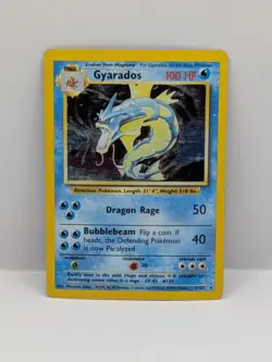 Pokemon TCG Gyarados Base Set 6/102 Holo Unlimited Holo Rare MP - Image 1