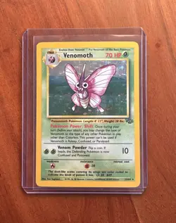 Venomoth 13/64 Jungle Holo Pokemon LP - Image 1