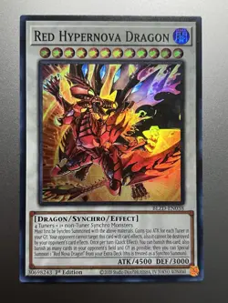 Yugioh - Red Hypernova Dragon Super Rare BLZD-EN038, Near Mint, 1st Edition - Image 1