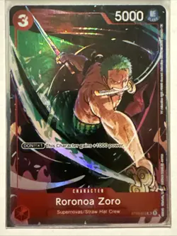 RORONOA ZORO ST01-013 ALT ART PROMO One Piece 2023 GIFT COLLECTION English - Image 2