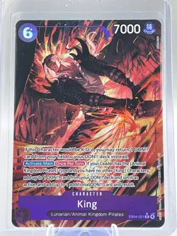 King (Alternate Art) EB04-031 One Piece OP-14 The Azure Sea's Seven Foil NM - Image 1