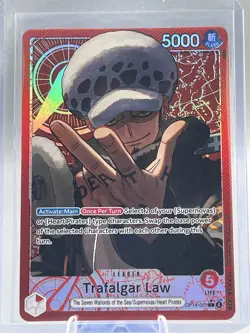 One Piece TCG Trafalgar Law Alt Art L OP14-001 (English) Azure Sea’s Seven Nm - Image 1