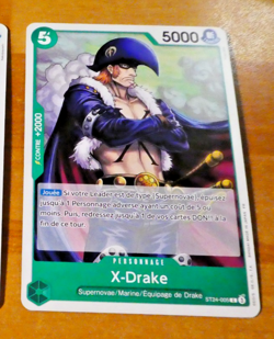 ONE PIECE CARD GAME CARTE FRANCAISE X-DRAKE ST24-005 FR MINT - Image 1