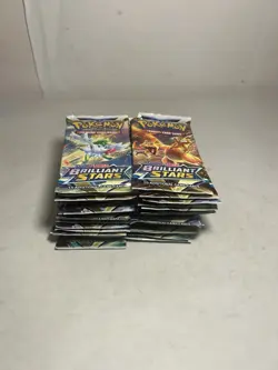 36x SWSH BRILLIANT STARS Sealed Booster Packs (10 Pokemon Cards Per Pack) - Image 1