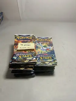 36x SWSH BRILLIANT STARS Sealed Booster Packs (10 Pokemon Cards Per Pack) - Image 5
