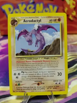 Pokemon TCG Aerodactyl Neo Revelation Card 15/64 Unlimited Rare NM/LP VERY CLEAN - Image 1