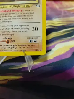 Pokemon TCG Aerodactyl Neo Revelation Card 15/64 Unlimited Rare NM/LP VERY CLEAN - Image 5