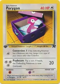 POKEMON Card TEAM ROCKET 1st Edition PORYGON #48/82 Uncommon NEAR MINT NM! - Image 1