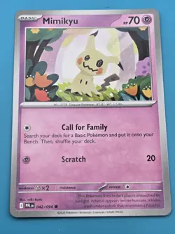 Pokemon Mimikyu 042/094 Non-Holo Common Card Phantasmal Flames NM - Image 1