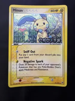 Pokemon Card English Minum 41/107 Ex Deoxys Reverse Stamped Vintage - Image 1