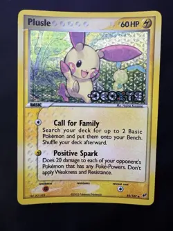 Pokemon Card English Plusle 44/107 Ex Deoxys Reverse Stamped Vintage - Image 1