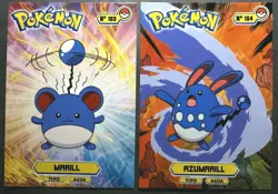 MARILL X AZUMARILL - POKEMON JOHTO CARDS TOP POKEDEX CCG FOIL - Image 1
