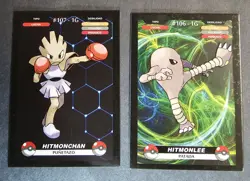 HITMONCHAN X HITMONLEE LOT - POKEMON KANTO CREALASER RARE TCG CARDS - Image 1
